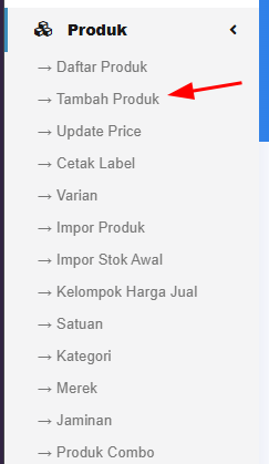 Tambah produk untuk paket game cafe